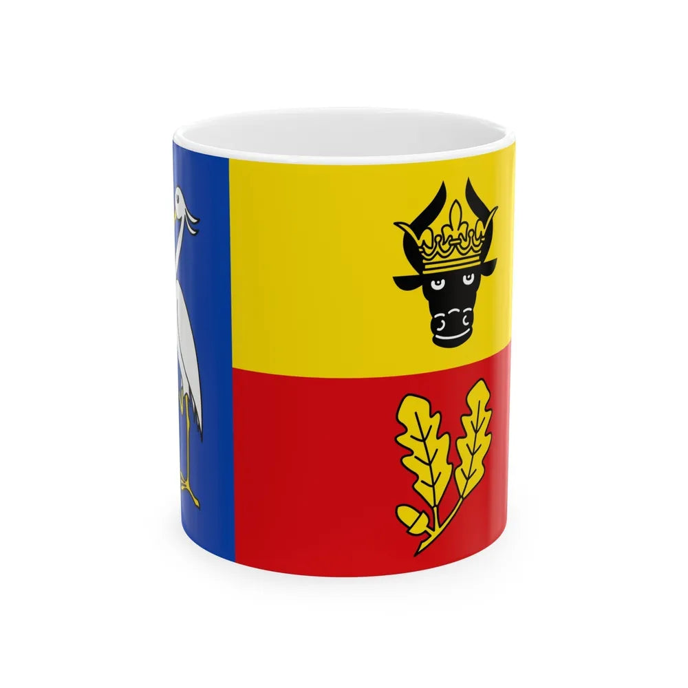 Flag of Ludwigslust Parchim Germany - White Coffee Mug-11oz-Go Mug Yourself