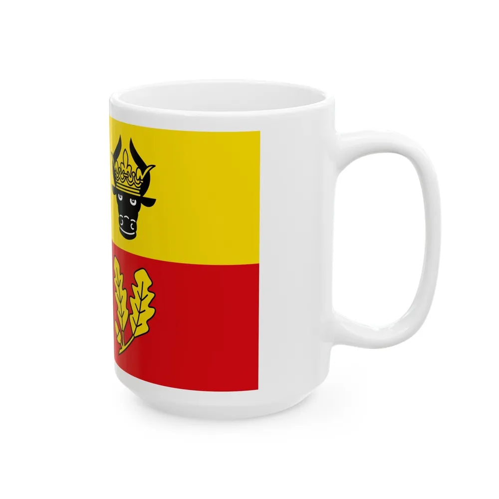 Flag of Ludwigslust Parchim Germany - White Coffee Mug-Go Mug Yourself