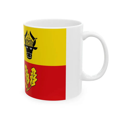 Flag of Ludwigslust Parchim Germany - White Coffee Mug-Go Mug Yourself