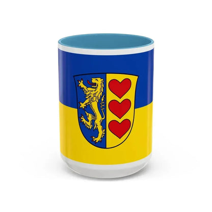 Flag of Lueneburg Germany - Accent Coffee Mug 15oz Light Blue - Go Mug Yourself