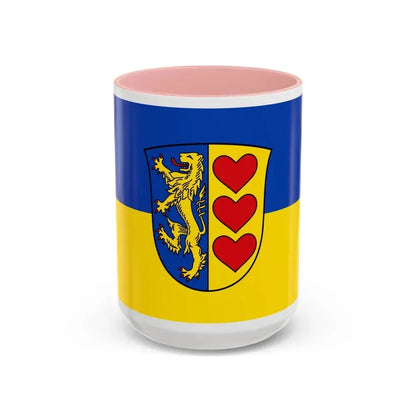 Flag of Lueneburg Germany - Accent Coffee Mug 15oz Pink - Go Mug Yourself