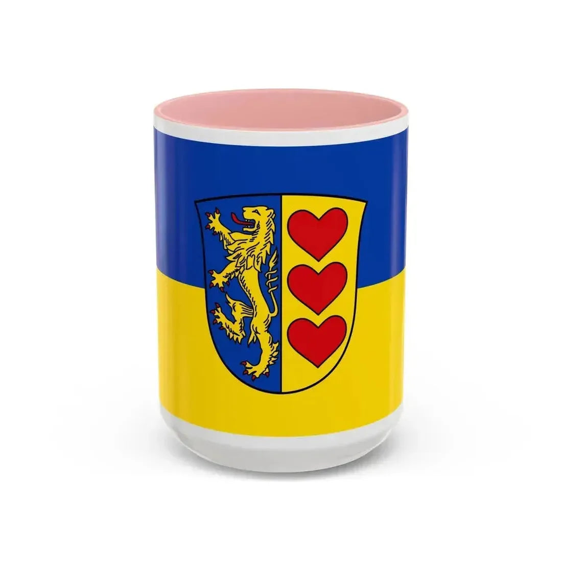 Flag of Lueneburg Germany - Accent Coffee Mug 15oz Pink - Go Mug Yourself