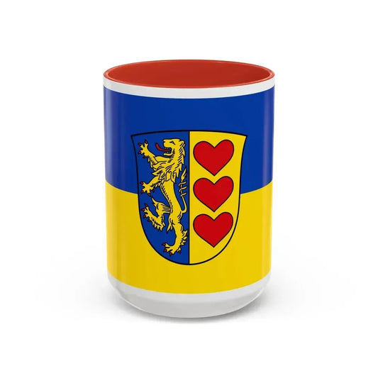 Flag of Lueneburg Germany - Accent Coffee Mug 15oz Red - Go Mug Yourself