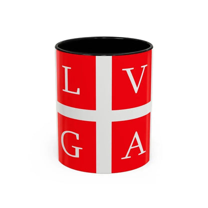Flag of Lugano Switzerland - Accent Coffee Mug 11oz Black - Go Mug Yourself