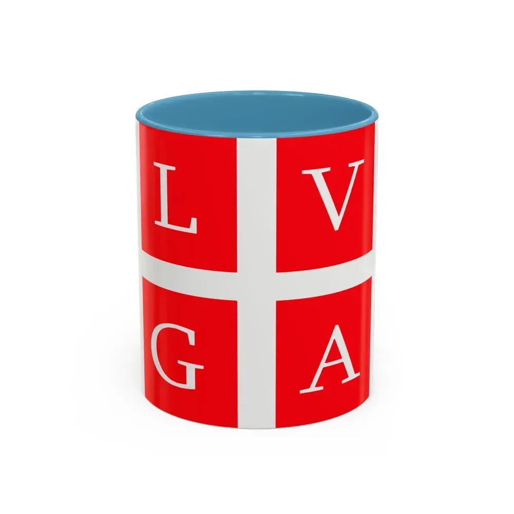 Flag of Lugano Switzerland - Accent Coffee Mug 11oz Light Blue - Go Mug Yourself