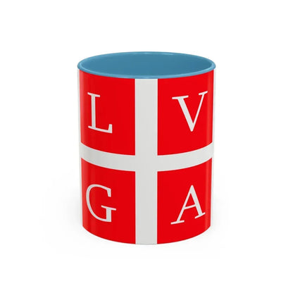 Flag of Lugano Switzerland - Accent Coffee Mug 11oz Light Blue - Go Mug Yourself