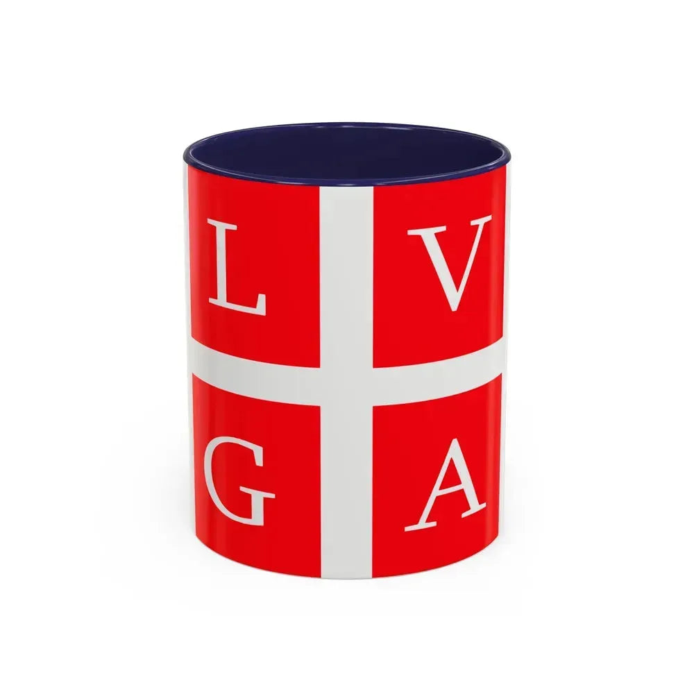 Flag of Lugano Switzerland - Accent Coffee Mug 11oz Navy - Go Mug Yourself