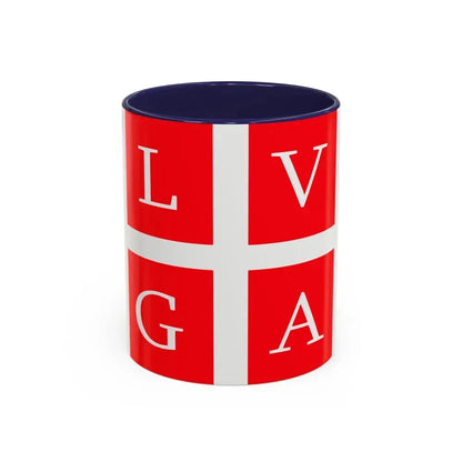 Flag of Lugano Switzerland - Accent Coffee Mug 11oz Navy - Go Mug Yourself