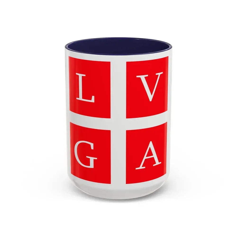 Flag of Lugano Switzerland - Accent Coffee Mug 15oz Navy - Go Mug Yourself