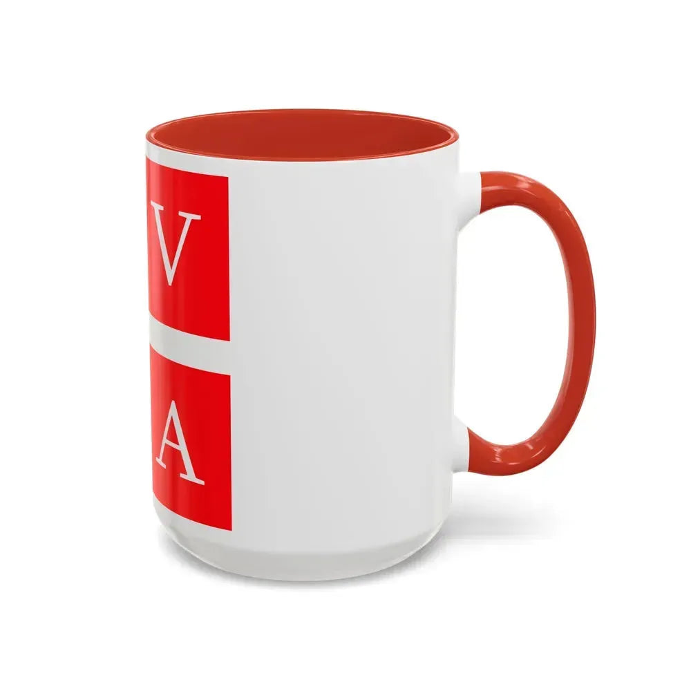 Flag of Lugano Switzerland - Accent Coffee Mug - Go Mug Yourself