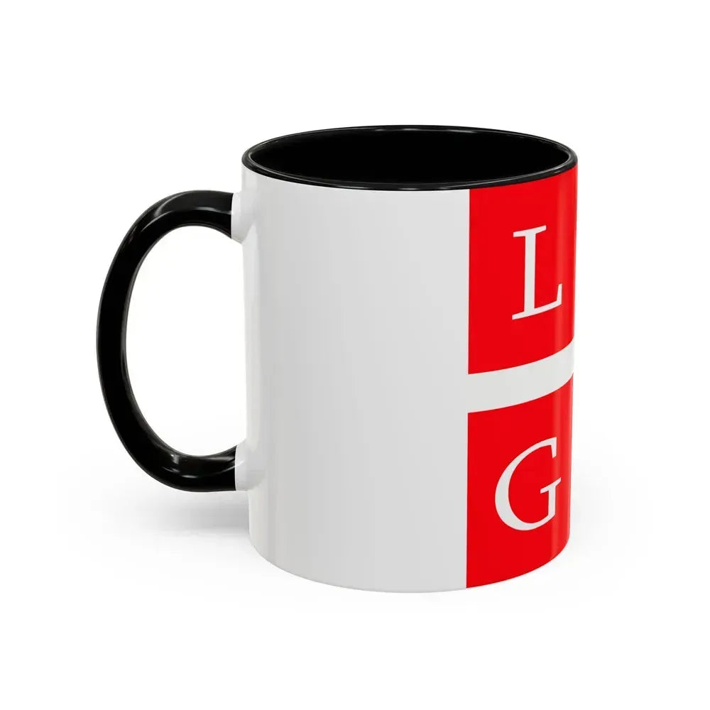 Flag of Lugano Switzerland - Accent Coffee Mug - Go Mug Yourself