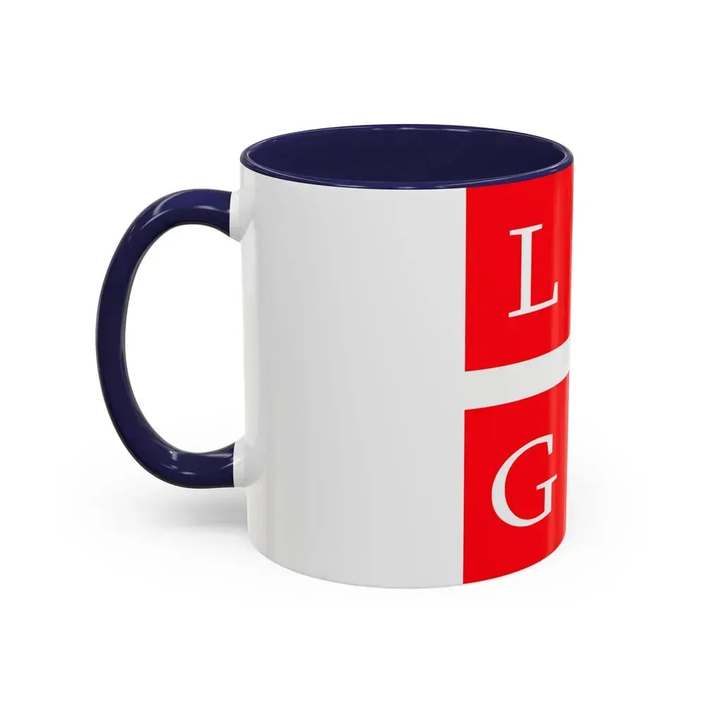 Flag of Lugano Switzerland - Accent Coffee Mug - Go Mug Yourself