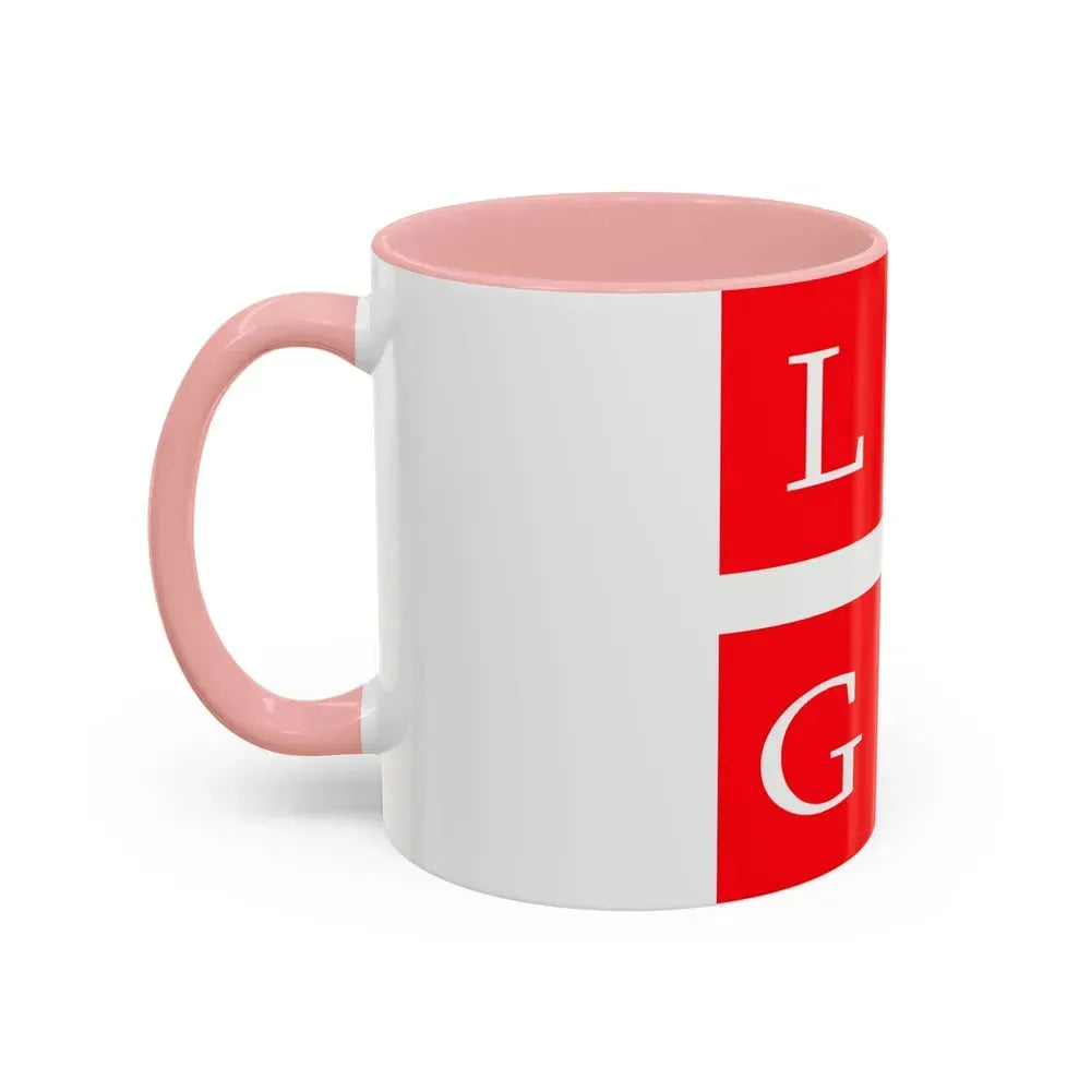 Flag of Lugano Switzerland - Accent Coffee Mug - Go Mug Yourself