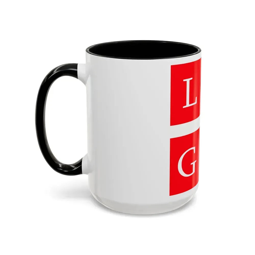 Flag of Lugano Switzerland - Accent Coffee Mug - Go Mug Yourself
