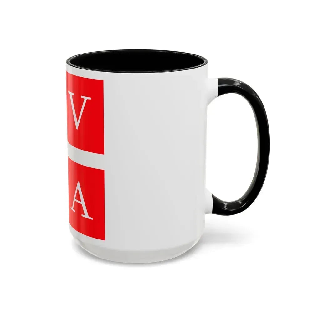 Flag of Lugano Switzerland - Accent Coffee Mug - Go Mug Yourself