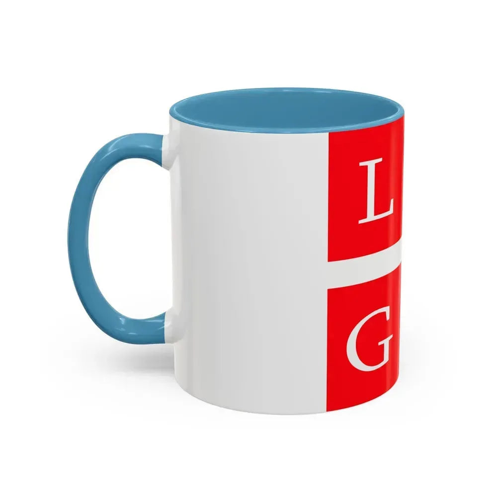 Flag of Lugano Switzerland - Accent Coffee Mug - Go Mug Yourself