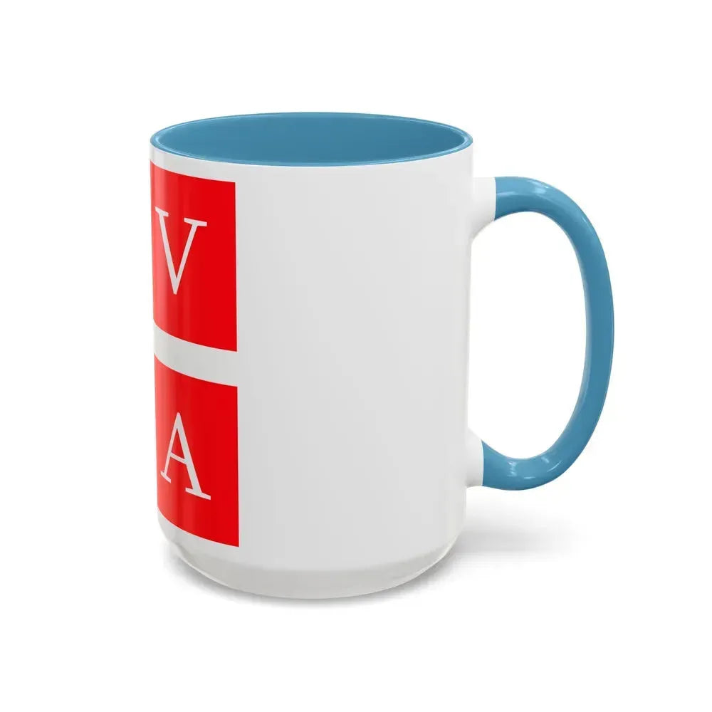Flag of Lugano Switzerland - Accent Coffee Mug - Go Mug Yourself