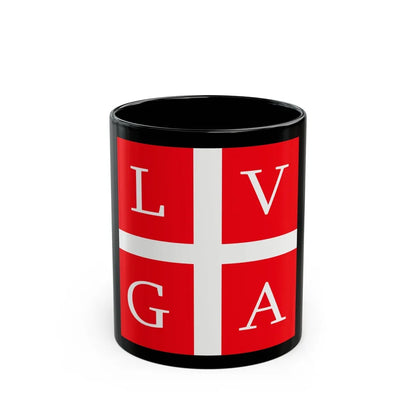 Flag of Lugano Switzerland - Black Coffee Mug-11oz-Go Mug Yourself