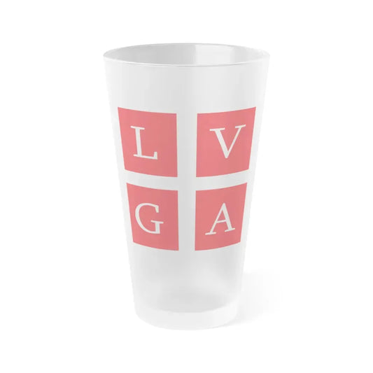 Flag of Lugano Switzerland - Frosted Pint Glass 16oz 16oz Frosted - Go Mug Yourself