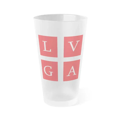 Flag of Lugano Switzerland - Frosted Pint Glass 16oz 16oz Frosted - Go Mug Yourself