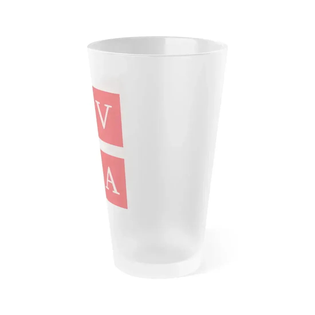 Flag of Lugano Switzerland - Frosted Pint Glass 16oz - Go Mug Yourself