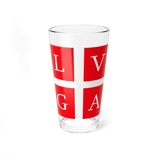 Flag of Lugano Switzerland - Pint Glass 16oz 16oz - Go Mug Yourself