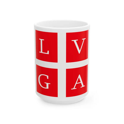 Flag of Lugano Switzerland - White Coffee Mug-15oz-Go Mug Yourself