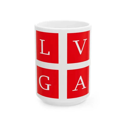 Flag of Lugano Switzerland - White Coffee Mug 15oz - Go Mug Yourself