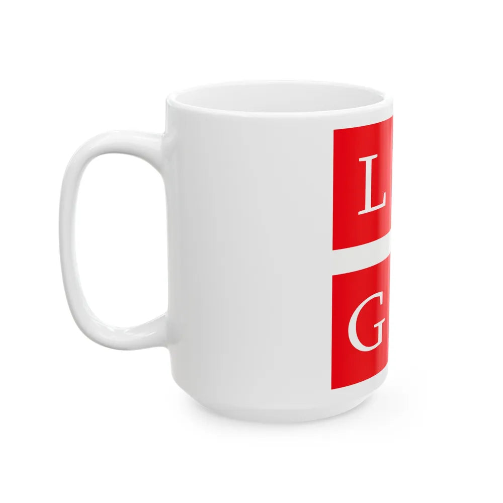 Flag of Lugano Switzerland - White Coffee Mug-Go Mug Yourself