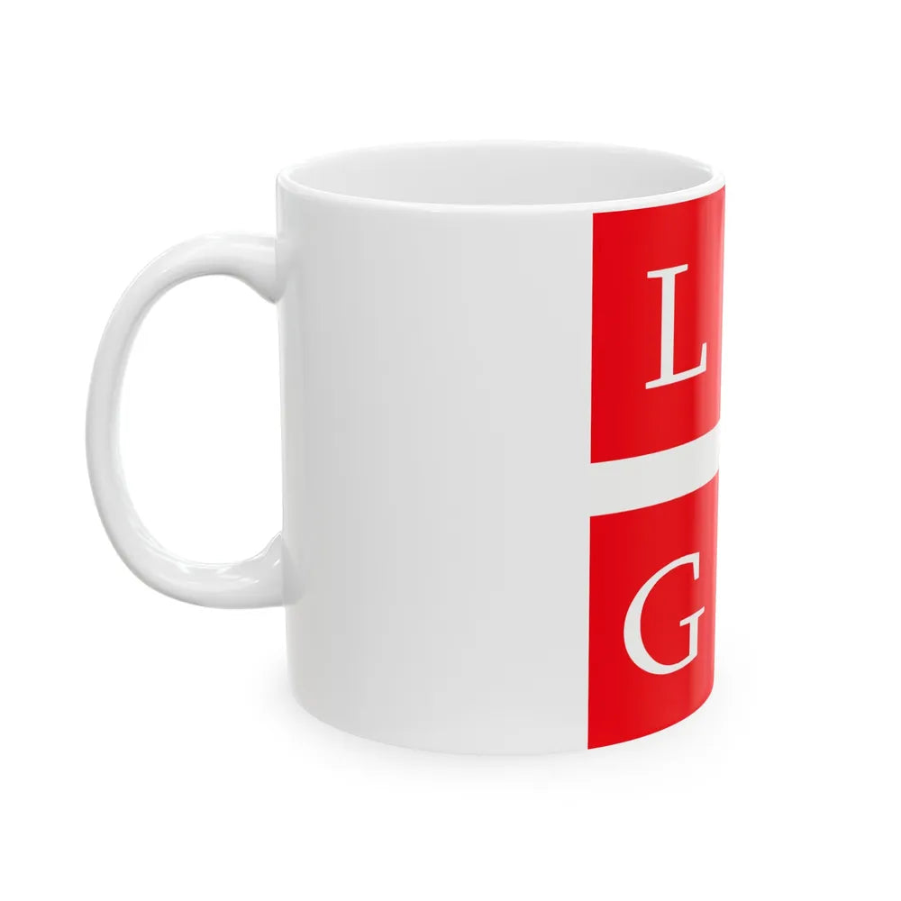 Flag of Lugano Switzerland - White Coffee Mug-Go Mug Yourself