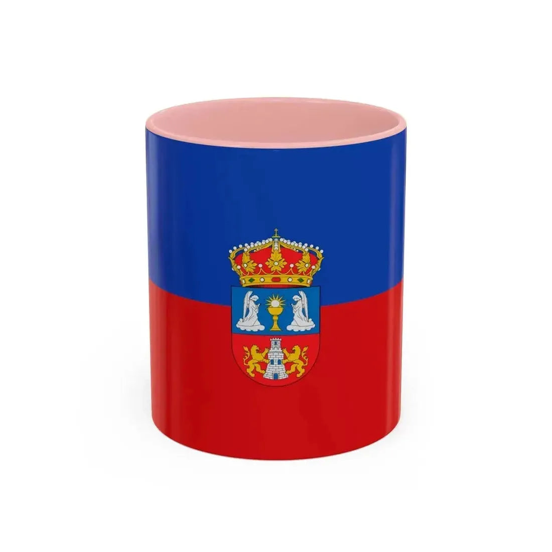 Flag of Lugo Spain - Accent Coffee Mug 11oz Pink - Go Mug Yourself