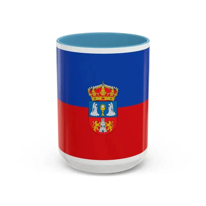 Flag of Lugo Spain - Accent Coffee Mug 15oz Light Blue - Go Mug Yourself