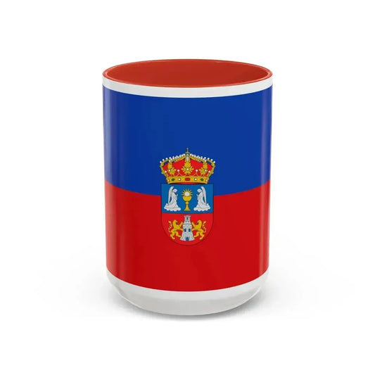 Flag of Lugo Spain - Accent Coffee Mug 15oz Red - Go Mug Yourself