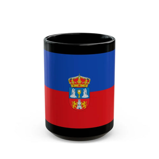 Flag of Lugo Spain - Black Coffee Mug-15oz-Go Mug Yourself