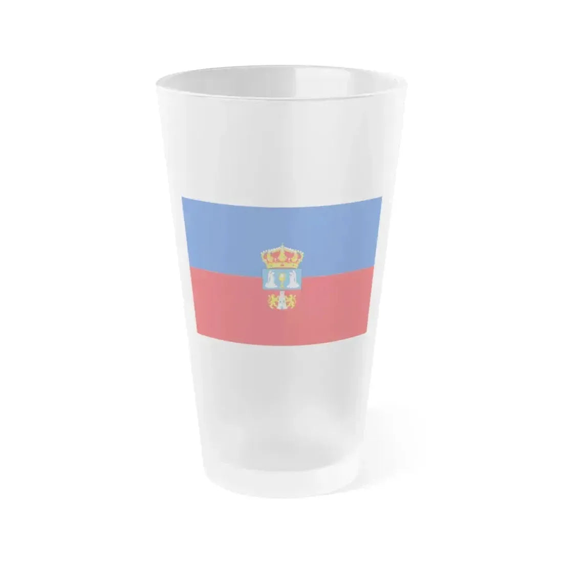 Flag of Lugo Spain - Frosted Pint Glass 16oz 16oz Frosted - Go Mug Yourself