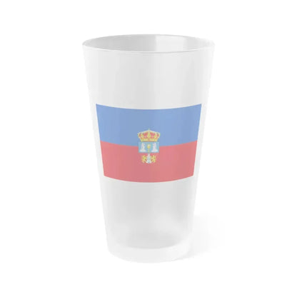 Flag of Lugo Spain - Frosted Pint Glass 16oz 16oz Frosted - Go Mug Yourself