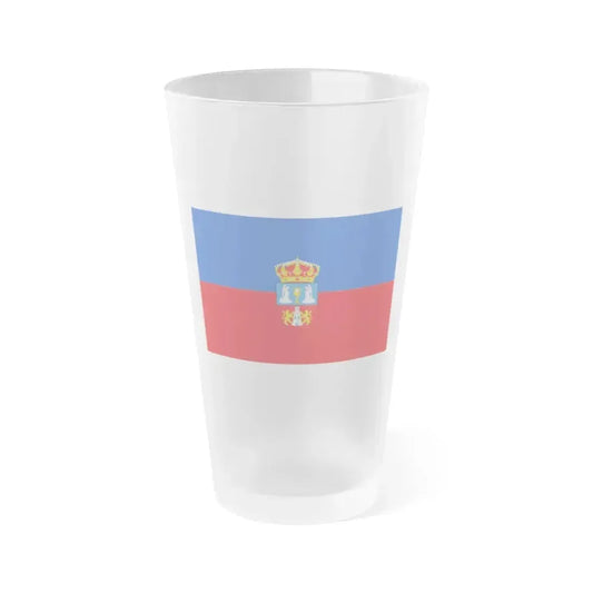 Flag of Lugo Spain - Frosted Pint Glass 16oz 16oz Frosted - Go Mug Yourself