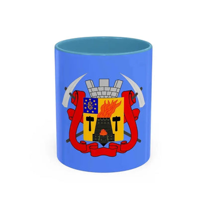 Flag of Luhansk Ukraine - Accent Coffee Mug 11oz Light Blue - Go Mug Yourself
