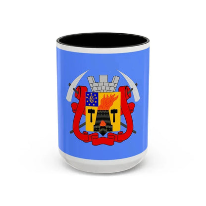 Flag of Luhansk Ukraine - Accent Coffee Mug 15oz Black - Go Mug Yourself