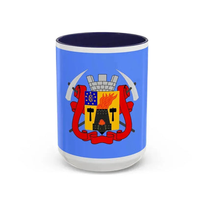 Flag of Luhansk Ukraine - Accent Coffee Mug 15oz Navy - Go Mug Yourself