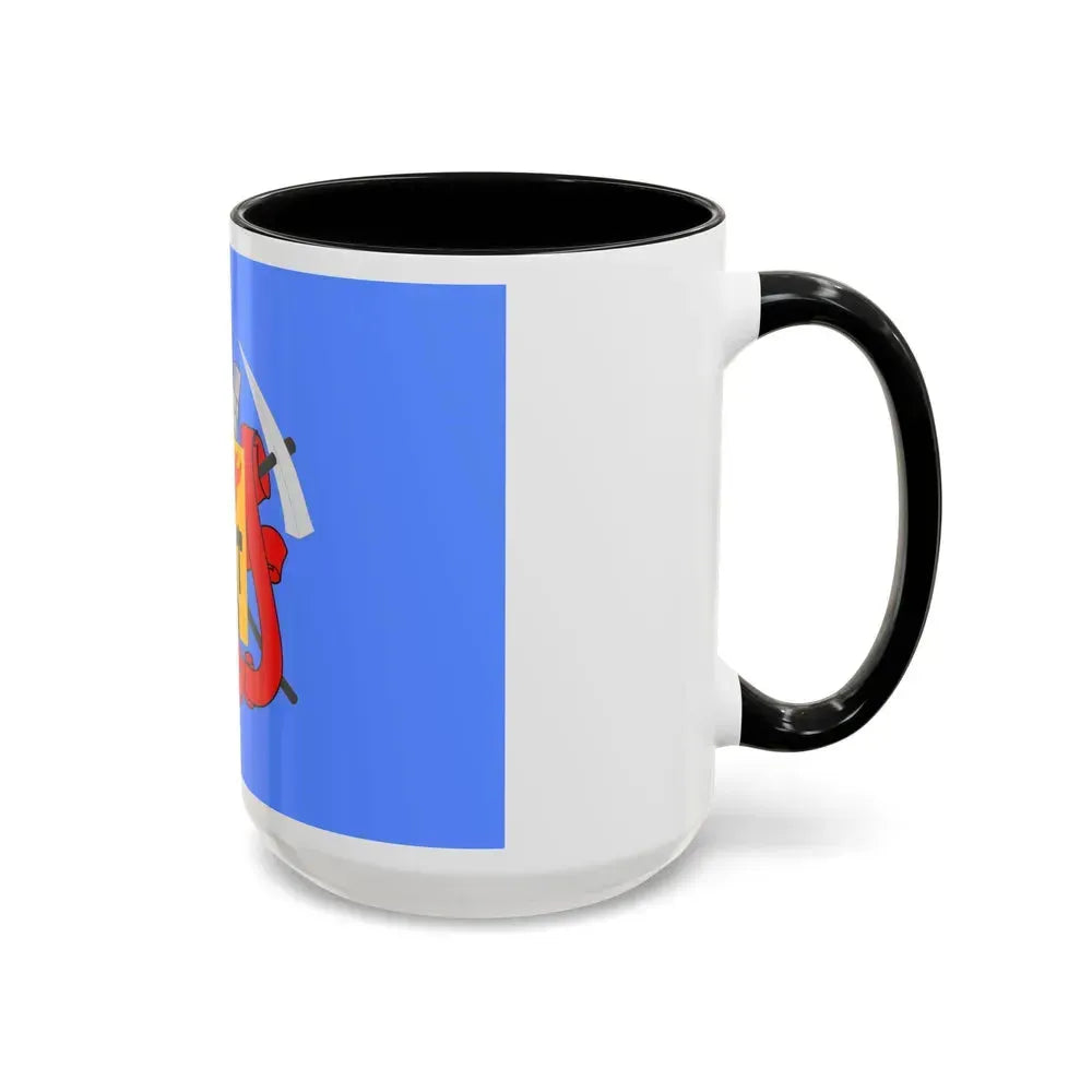 Flag of Luhansk Ukraine - Accent Coffee Mug - Go Mug Yourself