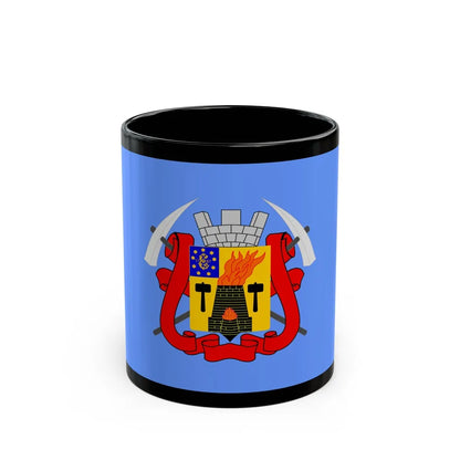 Flag of Luhansk Ukraine - Black Coffee Mug-11oz-Go Mug Yourself