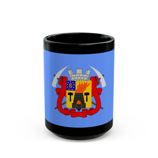 Flag of Luhansk Ukraine - Black Coffee Mug-15oz-Go Mug Yourself