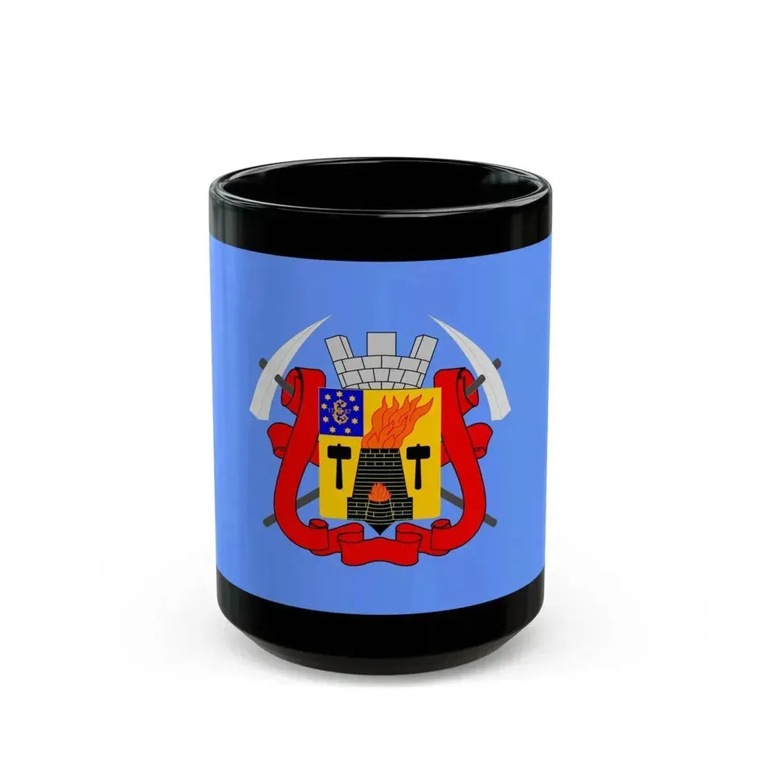 Flag of Luhansk Ukraine - Black Coffee Mug - Go Mug Yourself