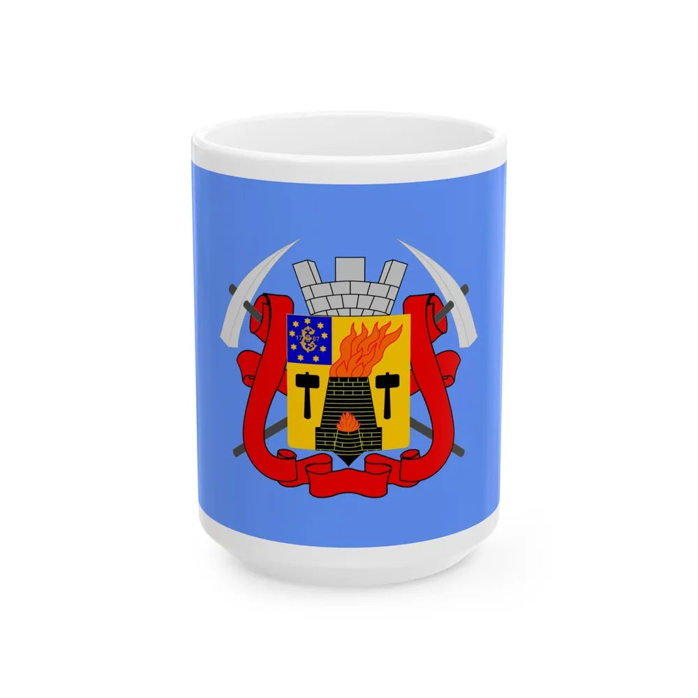 Flag of Luhansk Ukraine - White Coffee Mug-15oz-Go Mug Yourself