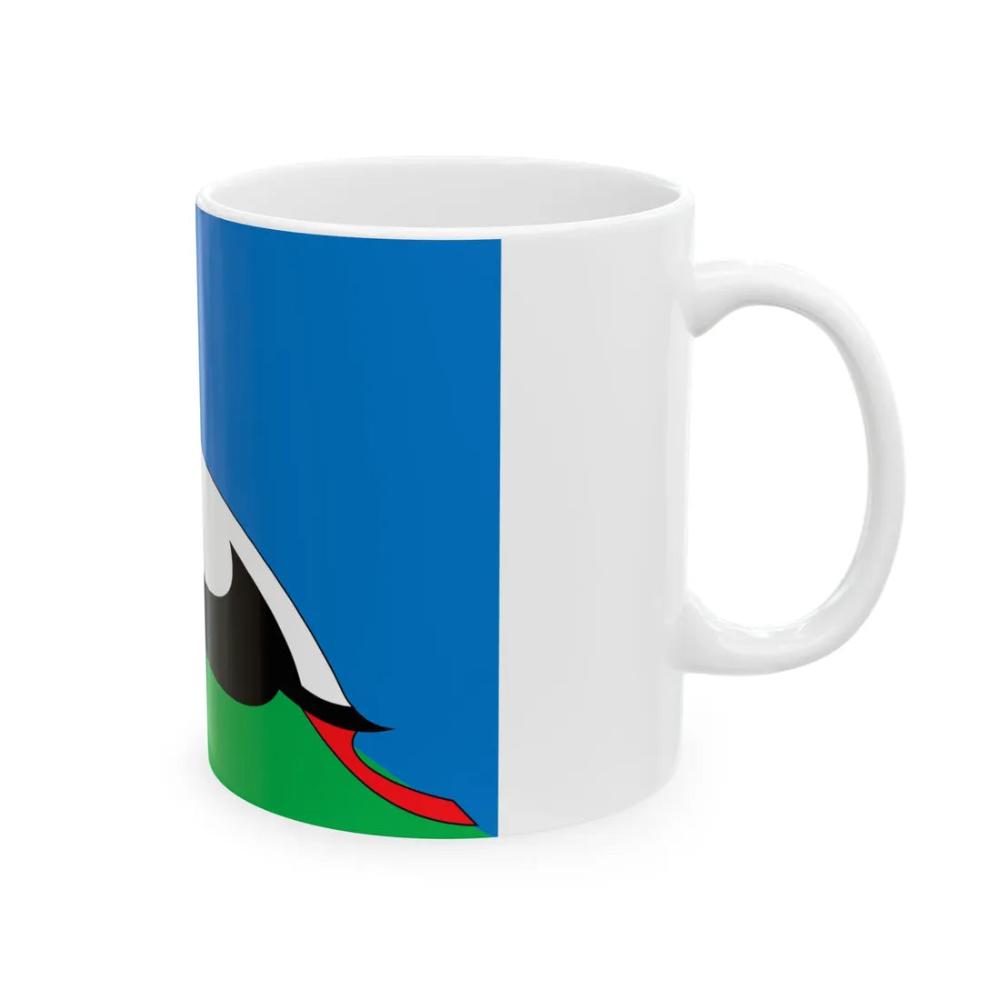 Flag of Luhyny raion (Ukraine) White Coffee Mug - Go Mug Yourself
