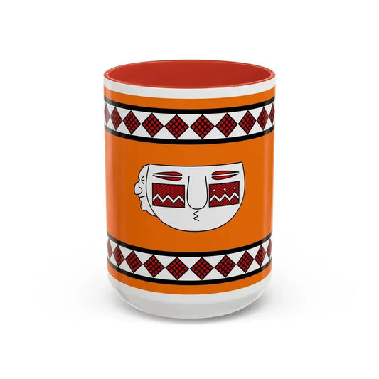 Flag of Lule people - Accent Coffee Mug 15oz Red - Go Mug Yourself