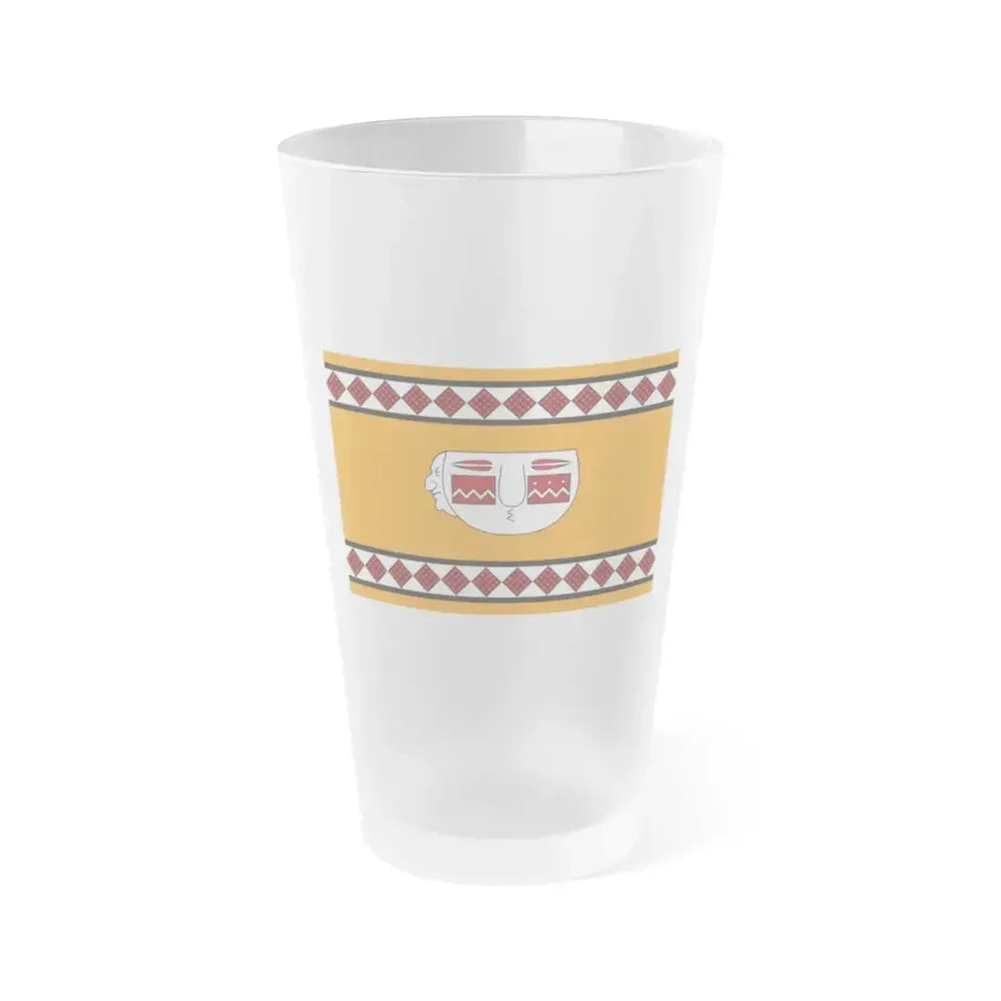 Flag of Lule people - Frosted Pint Glass 16oz 16oz Frosted - Go Mug Yourself