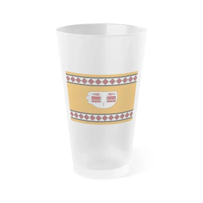 Flag of Lule people - Frosted Pint Glass 16oz 16oz Frosted - Go Mug Yourself