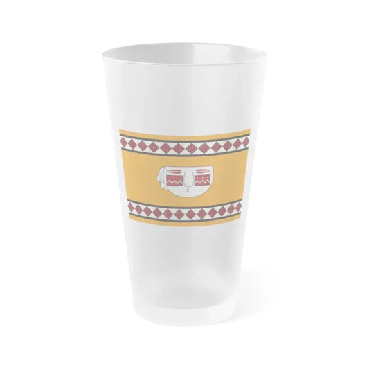 Flag of Lule people - Frosted Pint Glass 16oz 16oz Frosted - Go Mug Yourself